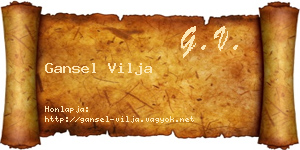 Gansel Vilja névjegykártya